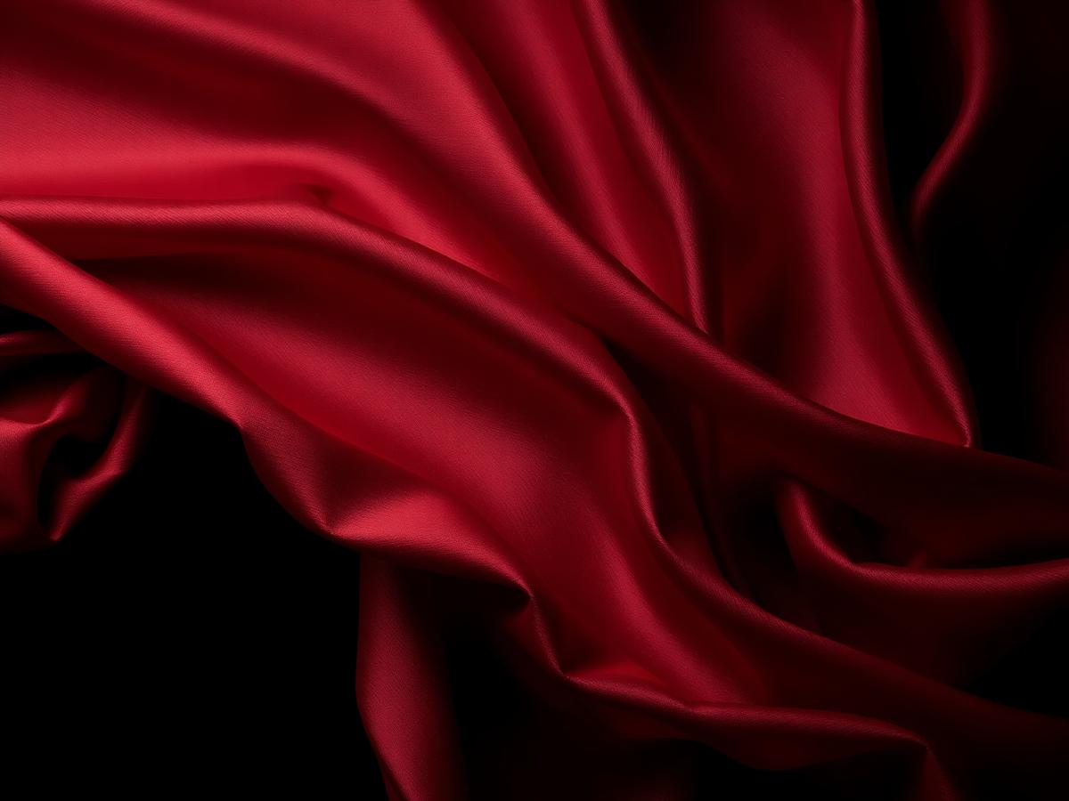 Folds of wine silk fabric